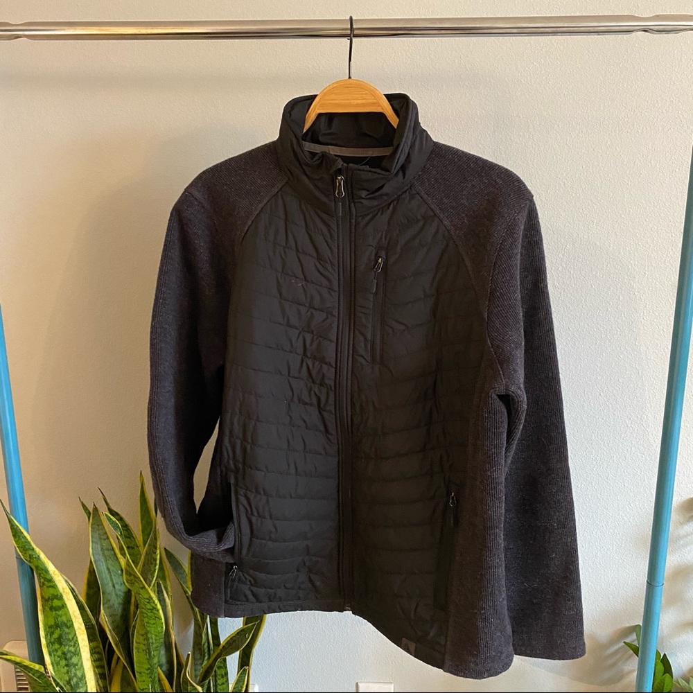 LL Bean Fleece-Lined Wool Hybrid Jacket